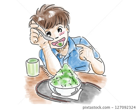 吃刨冰後我的舌頭變綠了 吃刨冰後我的舌頭變綠了 127092324