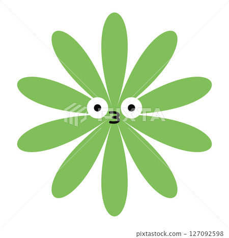 Kissing flower emoji with a cute, expressive face. A minimalistic and colorful bloom with whimsical charm. Kissing flower emoji with a cute, expressive face. A minimalistic and colorful bloom with whimsical charm. 127092598