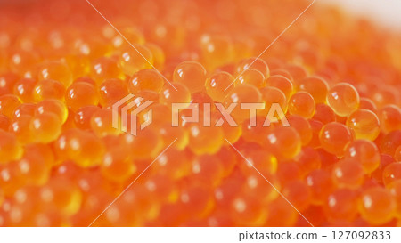 Red caviar closeup macro view Red caviar closeup macro view 127092833