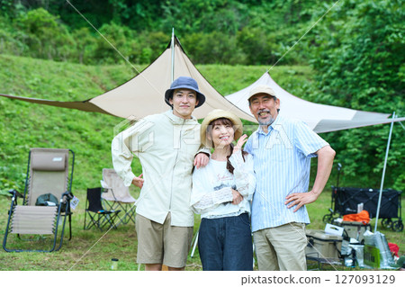 露營 戶外烤肉BBQ 家庭 親子 127093129