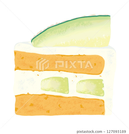 美味的甜瓜脆餅插圖剪貼畫插圖PNG透明背景 127093189