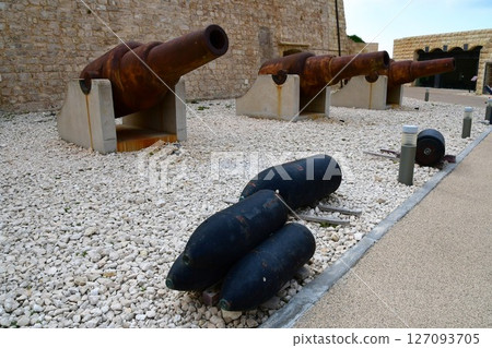 Republic of Malta, Malta, Valletta, National War Museum, Fort St. Elmo, cannon Republic of Malta, Malta, Valletta, National War Museum, Fort St. Elmo, cannon 127093705