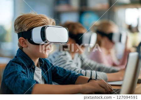 Children Using Virtual Reality in Innovative Classroom Learning Environment. Children Using Virtual Reality in Innovative Classroom Learning Environment. 127094591