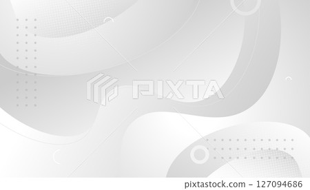 Abstract Geometric White and Grey Gradient Background 127094686