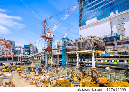 Japan's Tokyo cityscape disappears... Goodbye, Shibuya Station West Exit. With the demolition of the central building, the Yamanote Line is in full view... = June 7, 2025 Japan's Tokyo cityscape disappears... Goodbye, Shibuya Station West Exit. With the demolition of the central building, the Yamanote Line is in full view... = June 7, 2025 127094969