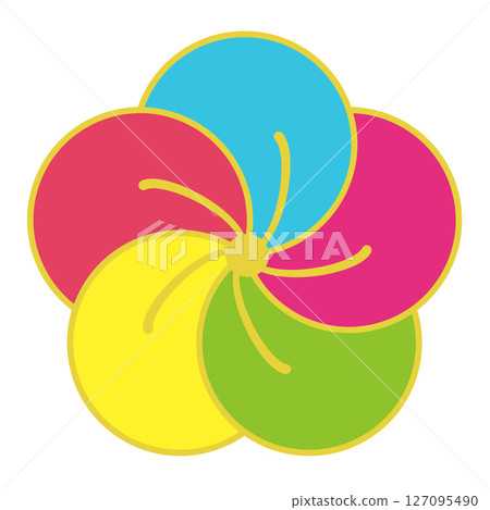 Twisted plum icon 5 colors colorful 127095490