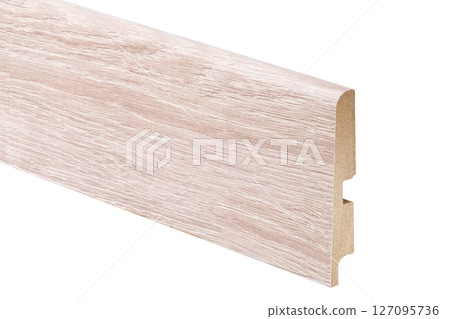 Baseboard Molding Sample Isolated on White Background 127095736