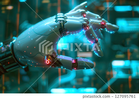 Bionic hand modularity allowed for easy upgrades customization AI Generation. 127095761