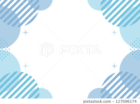 Polka dot frame blue light blue geometric Polka dot frame blue light blue geometric 127096174