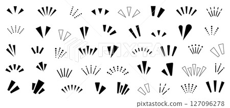 Awareness icon impact shock set black vector 127096278