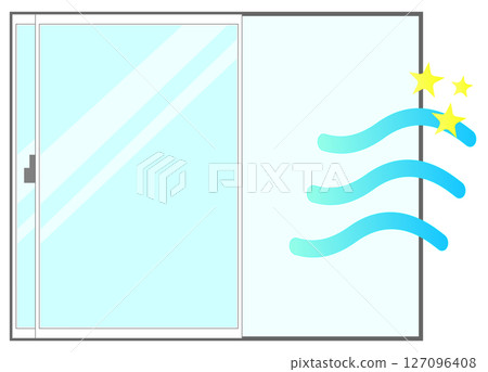 Open windows for ventilation 127096408