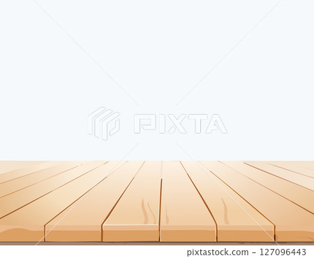 Abstract wood platform with subtle highlights and ample copy space, clean and contemporary look. Abstract wood platform with subtle highlights and ample copy space, clean and contemporary look. 127096443