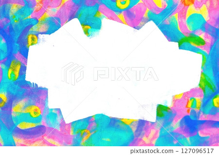 Vibrant Abstract Neon Colors Graffiti Style Frame for Urban Y2K Design 127096517