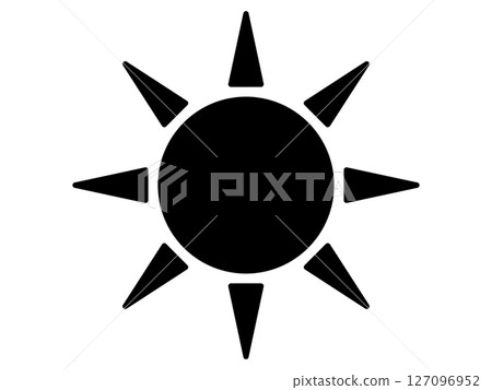 Sun icon monochrome 127096952