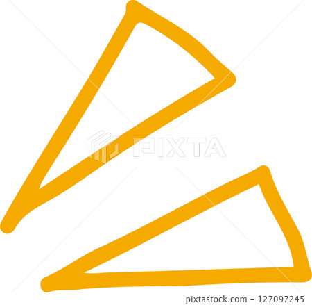 Notice, attention, icon, handwritten, yellow 127097245