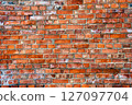 Old rough brick wall. Grunge background 127097704