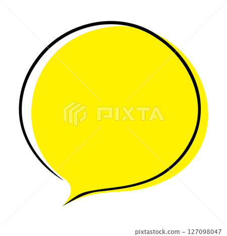 Simple speech bubble illustration circle 127098047