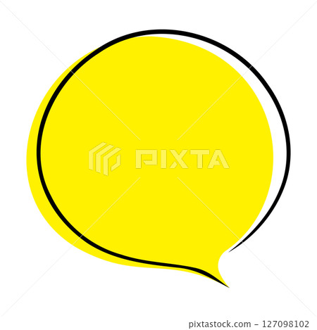 Simple speech bubble illustration circle 127098102