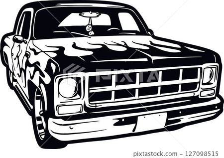 Pickup Truck, Muscle car, Classic car, Stencil, Silhouette, Vector Clip Art - Truck 4x4 Off Road - Off-road car for tshirt and emblem Pickup Truck, Muscle car, Classic car, Stencil, Silhouette, Vector Clip Art - Truck 4x4 Off Road - Off-road car for tshirt and emblem 127098515