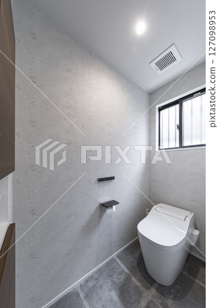 A modern toilet space that combines calm and cleanliness A modern toilet space that combines calm and cleanliness 127098953
