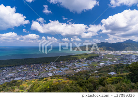 《Saga Prefecture》View from Kagamiyama Observatory and the vast ocean of Karatsu Bay 《Saga Prefecture》View from Kagamiyama Observatory and the vast ocean of Karatsu Bay 127099326