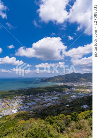 《Saga Prefecture》View from Kagamiyama Observatory and the vast ocean of Karatsu Bay 《Saga Prefecture》View from Kagamiyama Observatory and the vast ocean of Karatsu Bay 127099333