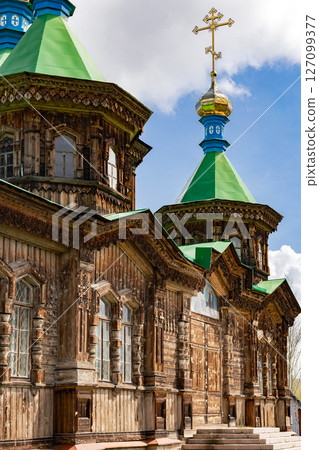 Holy Trinity Cathedral in Karakol city, Kyrgyzstan Holy Trinity Cathedral in Karakol city, Kyrgyzstan 127099377