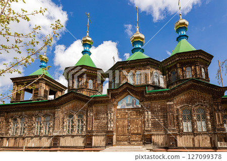 Holy Trinity Cathedral in Karakol city, Kyrgyzstan 127099378