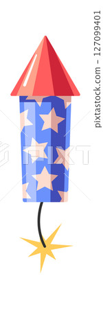 Firework burning fuse American firecracker Firework burning fuse American firecracker 127099401