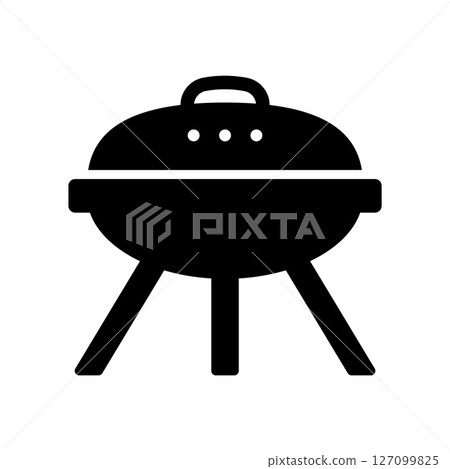 BBQ grill icon. Charcoal grill. 127099825