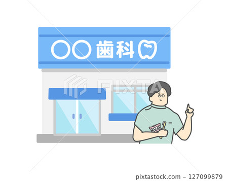 牙醫男性牙醫診所建築圖 127099879