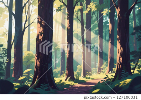 Sunlight through the trees 127100031