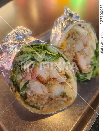 Mexican food. Fast food. Burrito Mexican food. Fast food. Burrito 127100082