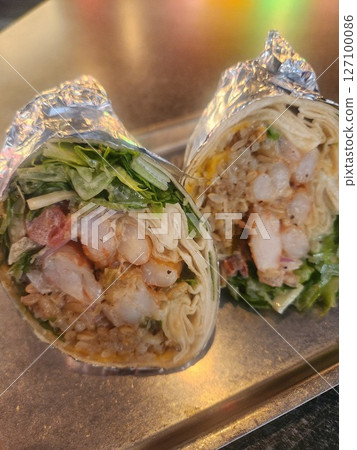Mexican food. Fast food. Burrito Mexican food. Fast food. Burrito 127100086