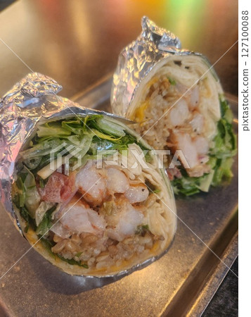 Mexican food. Fast food. Burrito 127100088