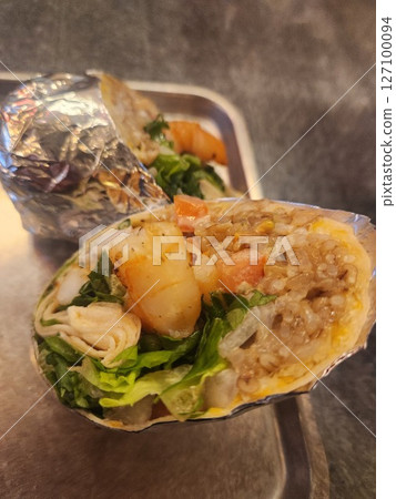 Mexican food. Fast food. Burrito Mexican food. Fast food. Burrito 127100094