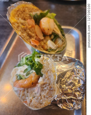 Mexican food. Fast food. Burrito Mexican food. Fast food. Burrito 127100100