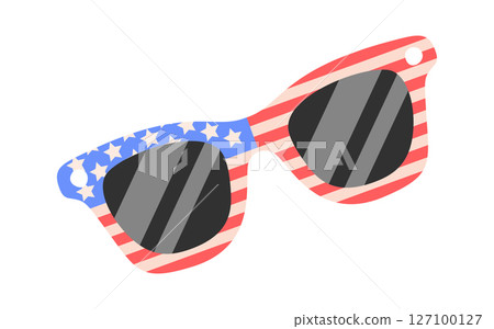 American flag decorated sunglasses accessory 127100127