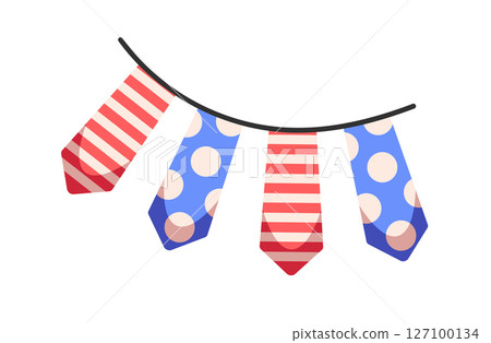 Independence day flags garland cartoon Independence day flags garland cartoon 127100134