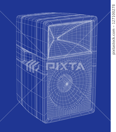 3d model of powerful stage speaker 3d model of powerful stage speaker 127100278