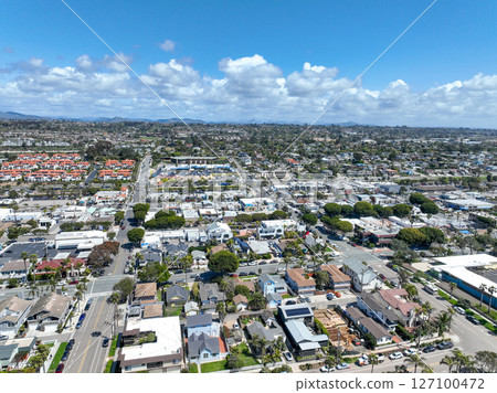 Aerial view of Encinitas town in San Diego, South California Aerial view of Encinitas town in San Diego, South California 127100472