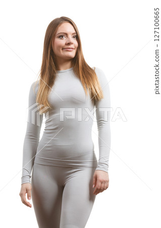 Fit woman in thermolinen underwear Fit woman in thermolinen underwear 127100665