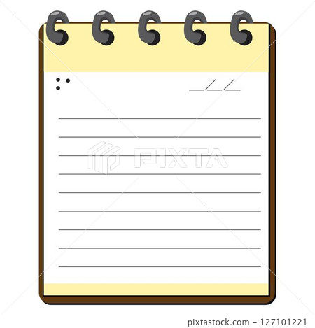 Notepad design with lined blank page 127101221