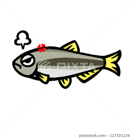 Simple illustration of an angry chum Simple illustration of an angry chum 127101226