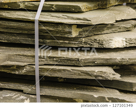 Stone masonry material on construction site Stone masonry material on construction site 127101349