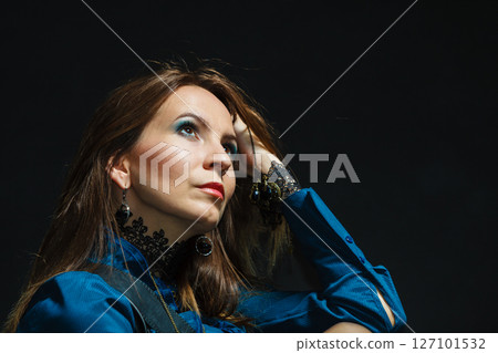 Elegant girl posing. 127101532