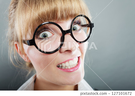 Young pretty businesswoman woman headshot. Young pretty businesswoman woman headshot. 127101672