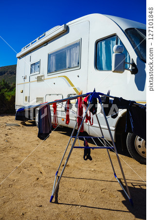 Clothes hanging to dry outdoor 127101848