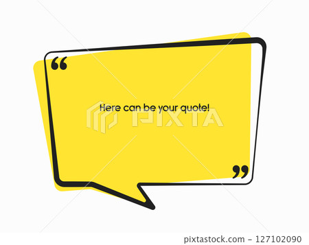 Speech bubble. Space for quote text, frame message 127102090