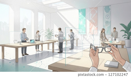 A look at the new smart glasses experience booth 127102247